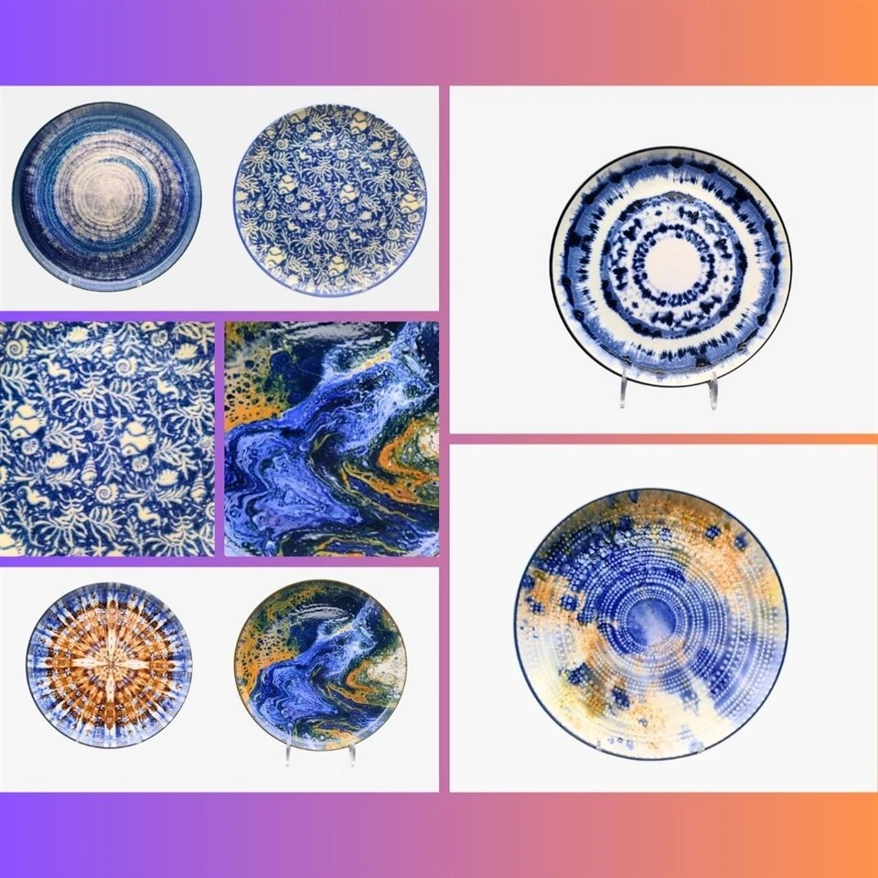 3D Digital Printed Porcelain Dinner Plate