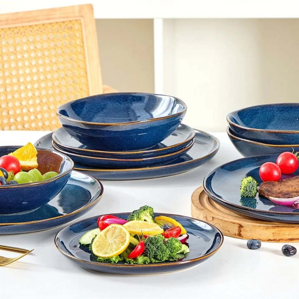 Ceylon Blue Speckling Ceramic Dinnerware Set